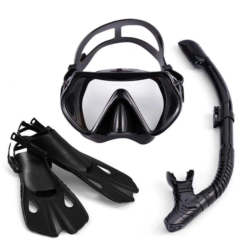 Kit de Mergulho — Nadadeiras, Máscara e Snorkel para Mergulho e Natação Adulto