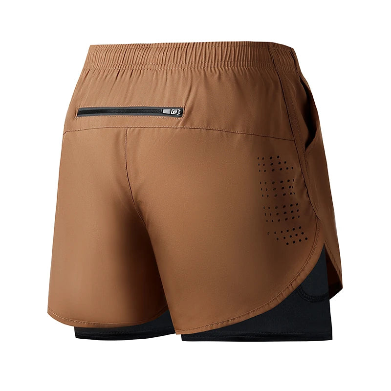 Short Masculino Esportivo com Camada Dupla – Secagem Rápida, Confortável e Ideal para Treino