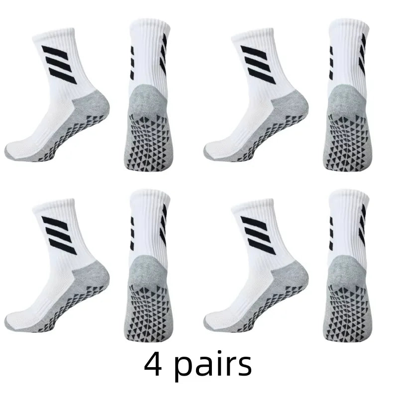 Kit com 4 Pares de Meias Profissionais Esportivas Antiderrapantes