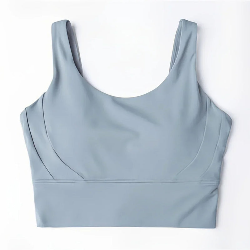 Conjunto de Yoga Seamless Feminino – Top com Sutiã Semi-Fixo e Legging com Bolso, Conforto e Estilo para Seus Treinos