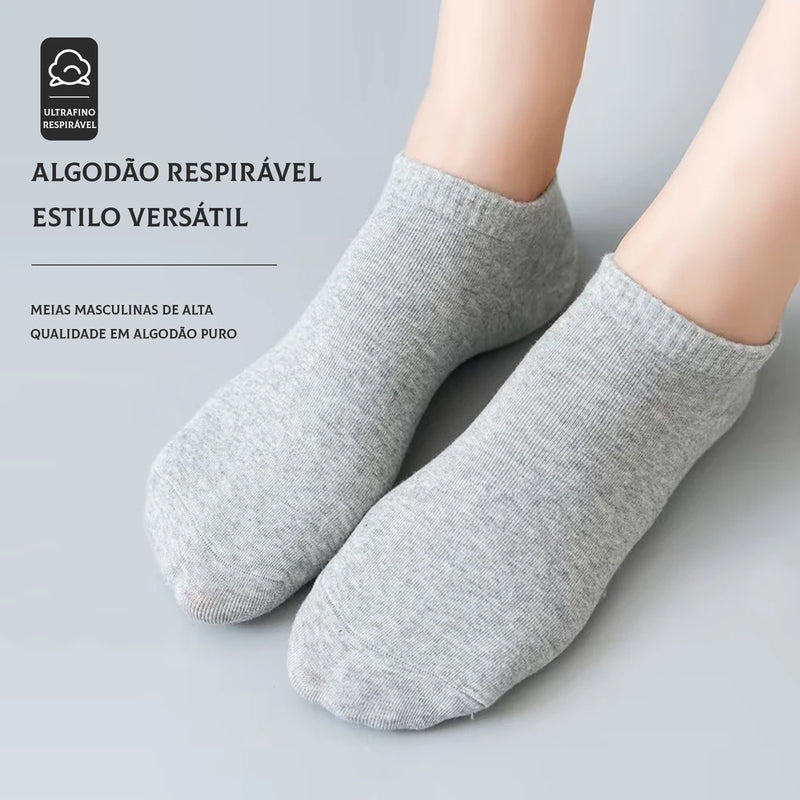 Kit com 12 Pares de Meias Curtas Masculinas – Conforto, Leveza e Estilo no Dia a Dia