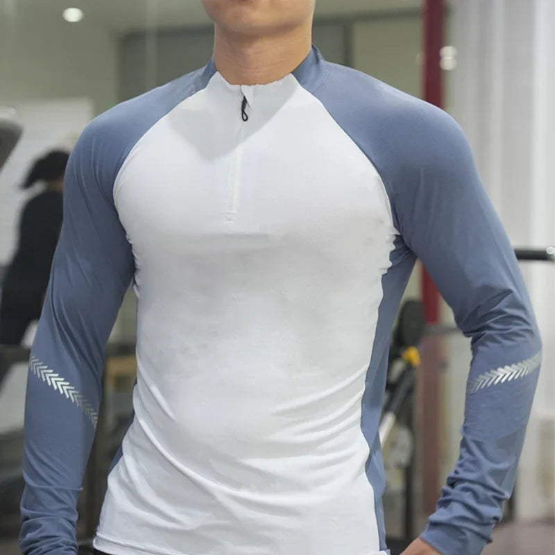 Camiseta Masculina de Manga Longa para Esportes ao Ar Livre – Secagem Rápida e Conforto em Alta Performance