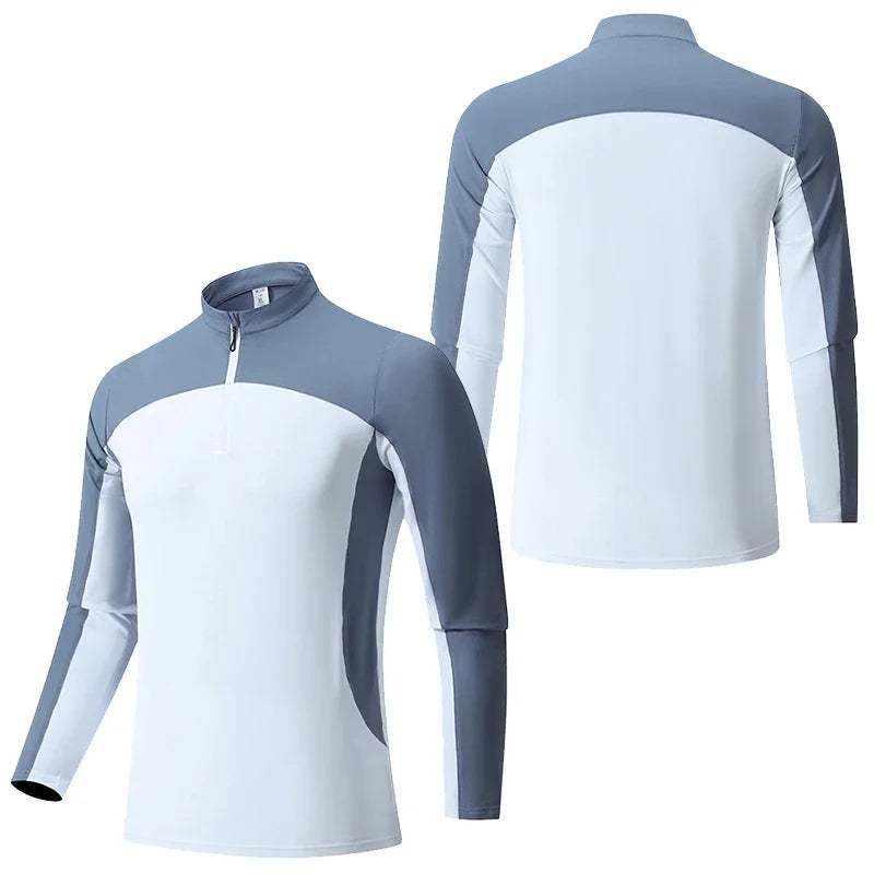 Camiseta Masculina de Manga Longa para Esportes ao Ar Livre – Secagem Rápida e Conforto em Alta Performance