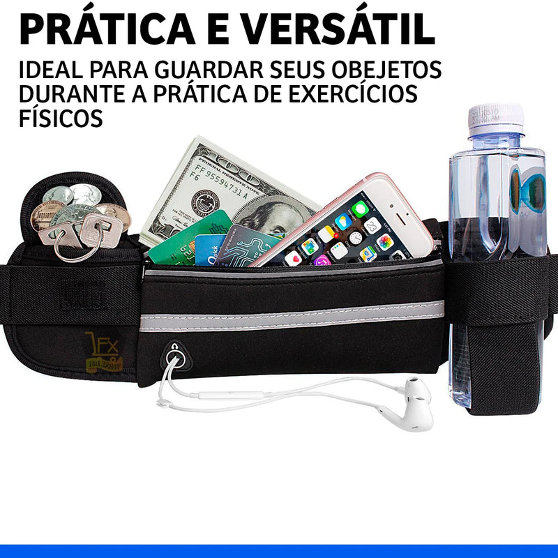 Pochete Esportiva Preta – Ideal para Corrida, Caminhada e Atividades ao Ar Livre