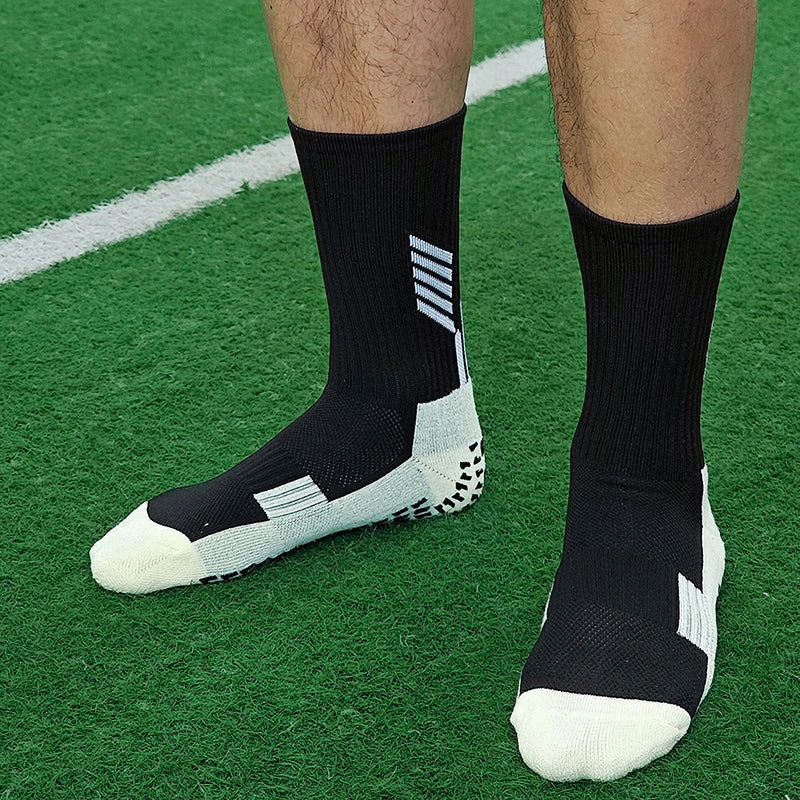 Meia Esportiva Antiderrapante Cano Médio – Ideal para Futebol, Corrida e Treinos