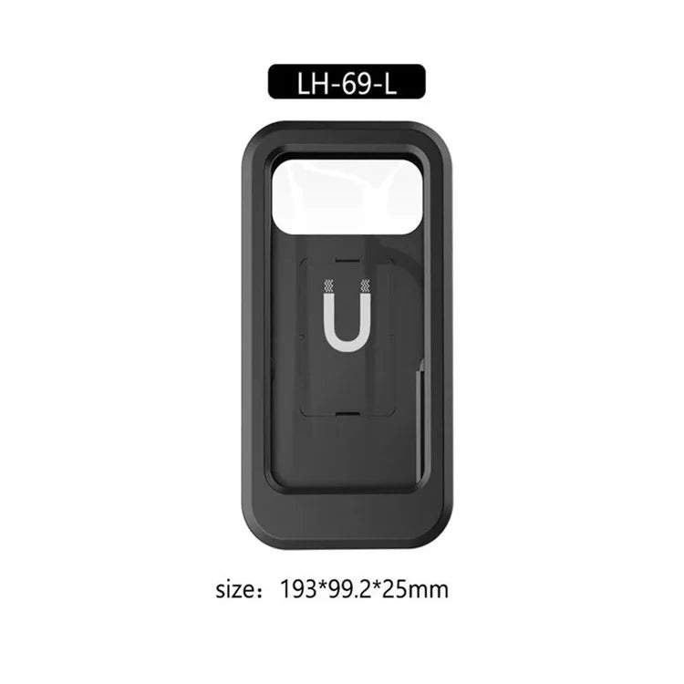 Suporte com Capa à Prova D’Água para Celular – Ideal para Moto e Bike com Fixação Magnética