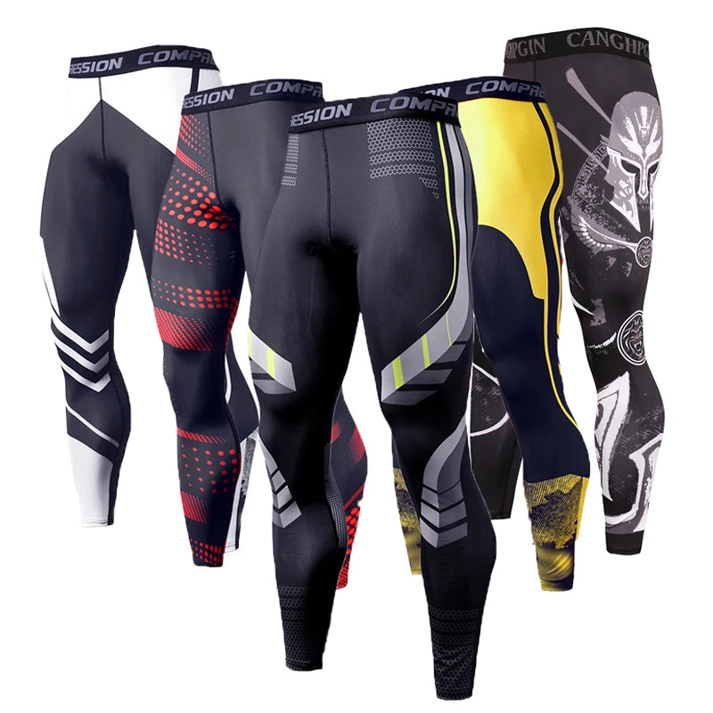 Calça Legging Masculina para Corrida e Treino – Compressão, Secagem Rápida, Fitness, Academia, Jogging e Esportes