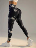 Legging Feminina Tie Dye – Fitness, Yoga, Cintura Alta e Efeito Levanta Bumbum