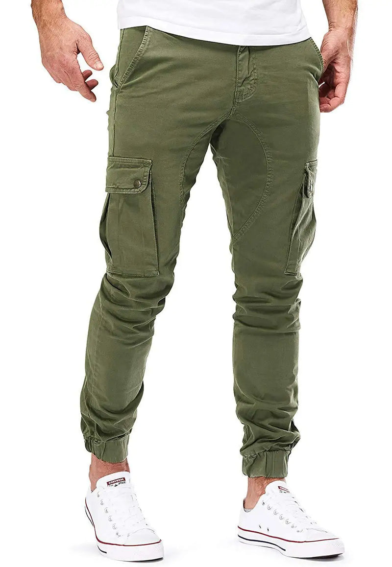 Calças Jogger Masculinas Casuais  | Streetwear com Bolsos Múltiplos