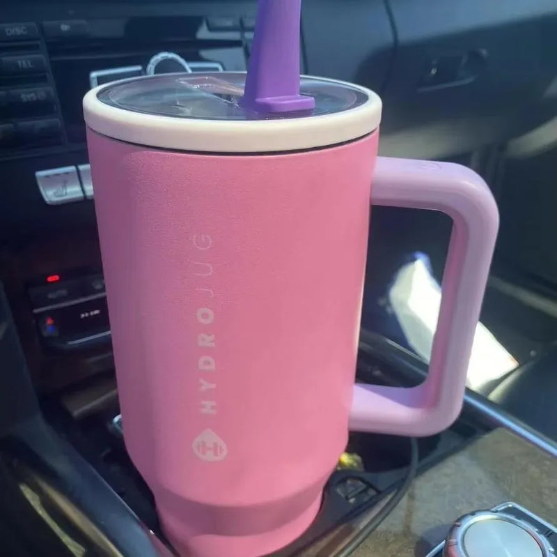 Copo Térmico HydroJug 32OZ/40OZ – Insulado a Vácuo em Aço Inox, Com Tampa e Canudo para Viagem