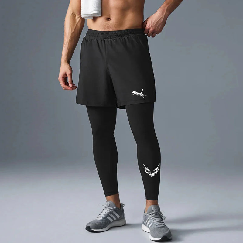 Calça Esportiva Masculina de Compressão – Secagem Rápida para Corrida, Treinos e Jogging