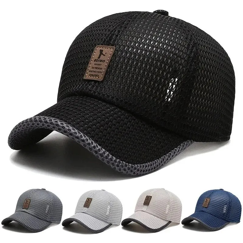 Boné de Malha Masculino – Tendência Coreana para Primavera e Verão, Estilo Casual e Outdoor