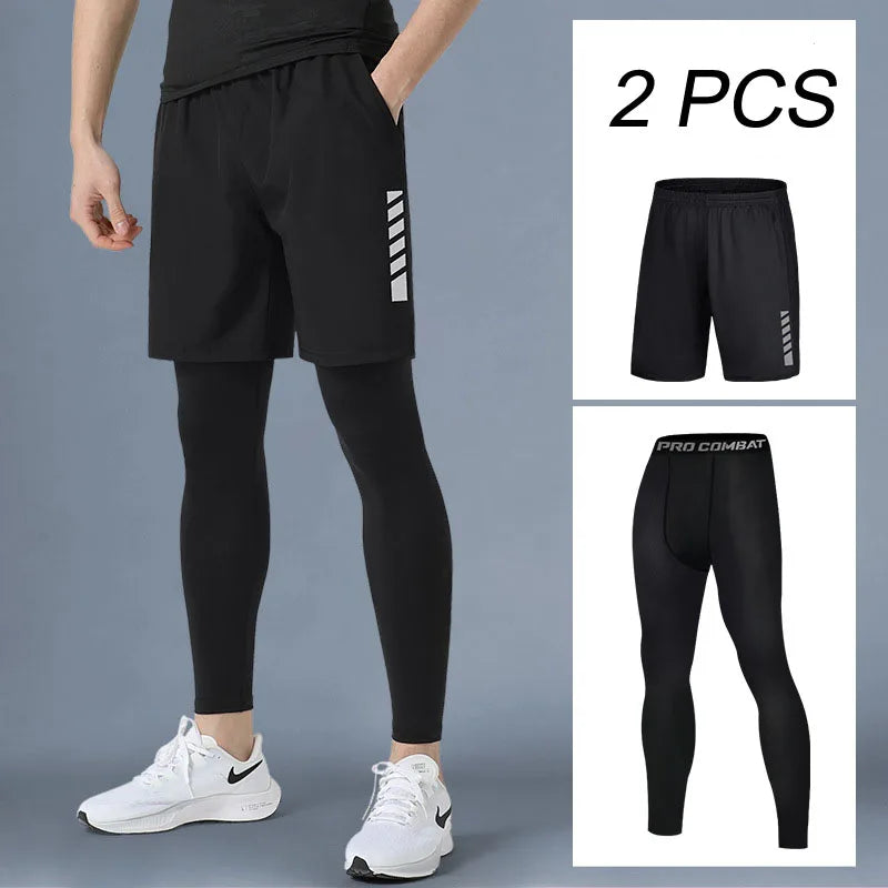 Calça de Compressão Masculina Kizarco – Secagem Rápida, Ajuste Perfeito e Performance Total