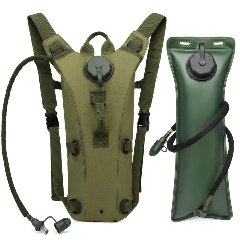 Mochila Tática de Hidratação Militar com Reservatório de 3L Antivazamento – Ideal para Corrida, Ciclismo e Trilhas