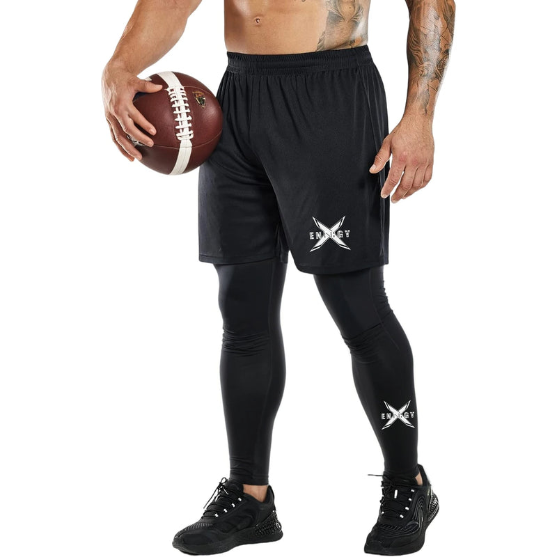 Calça Esportiva Masculina de Compressão – Secagem Rápida para Corrida, Treinos e Jogging