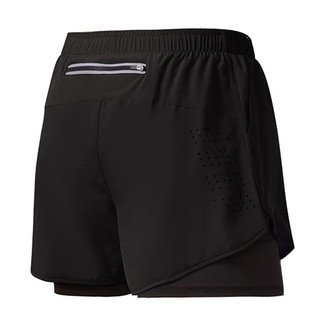 Short Masculino Esportivo com Camada Dupla – Secagem Rápida, Confortável e Ideal para Treino