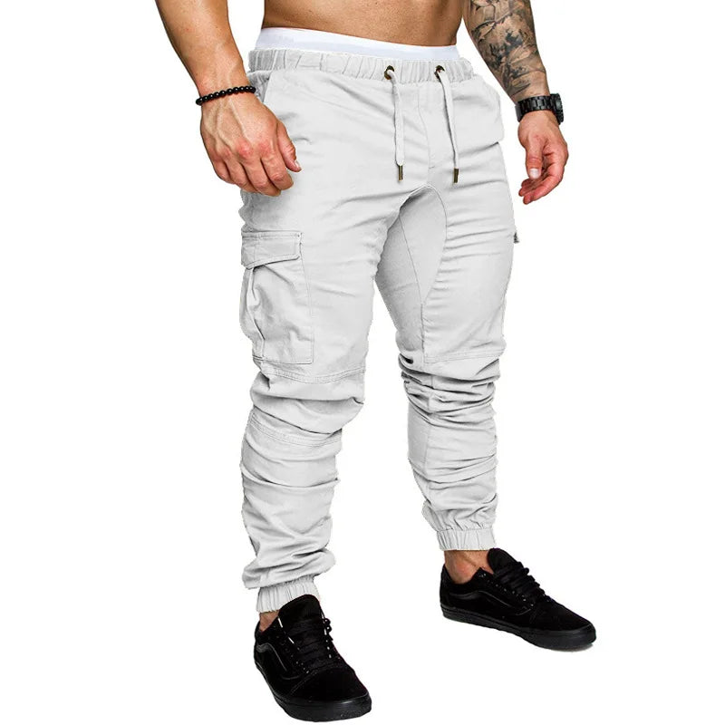 Calças Jogger Masculinas Casuais  | Streetwear com Bolsos Múltiplos