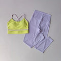 Conjunto Feminino de Yoga – Legging de Cintura Alta e Sutiã Esportivo para Treinos com Conforto e Estilo