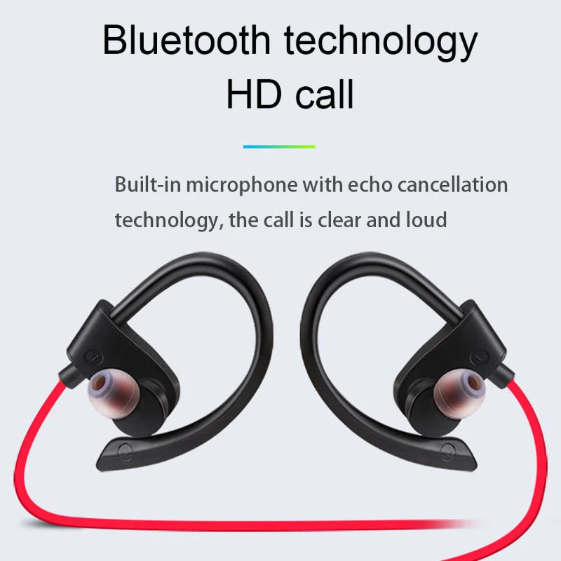 Fones de Ouvido Bluetooth à Prova d'Água – Headset Esportivo com Microfone