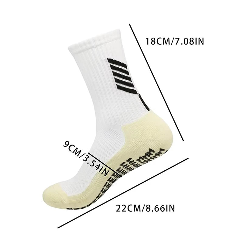 Meia Esportiva Antiderrapante Cano Médio – Ideal para Futebol, Corrida e Treinos