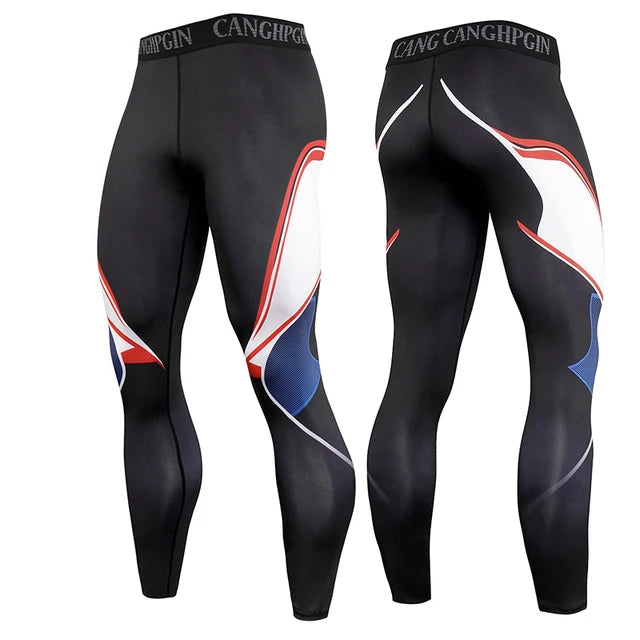 Calça Legging Masculina para Corrida e Treino – Compressão, Secagem Rápida, Fitness, Academia, Jogging e Esportes