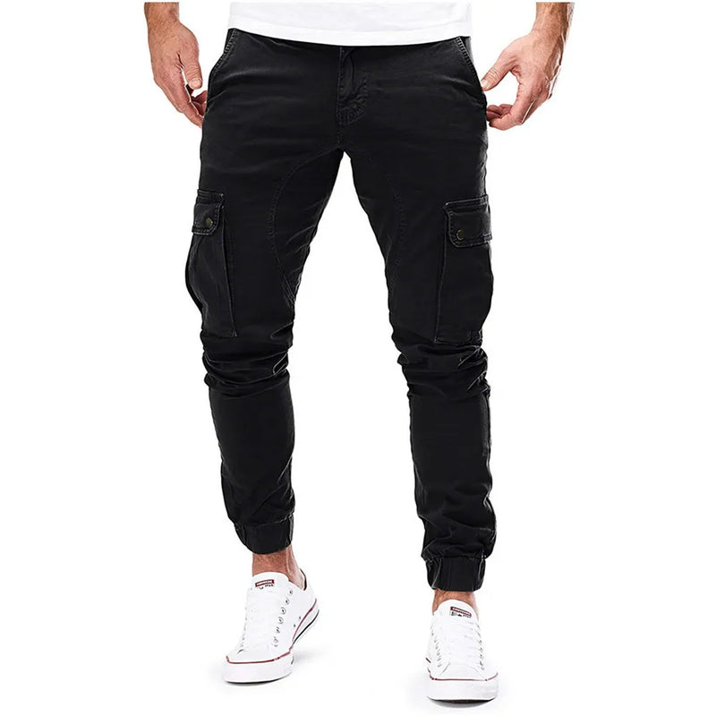 Calças Jogger Masculinas Casuais  | Streetwear com Bolsos Múltiplos