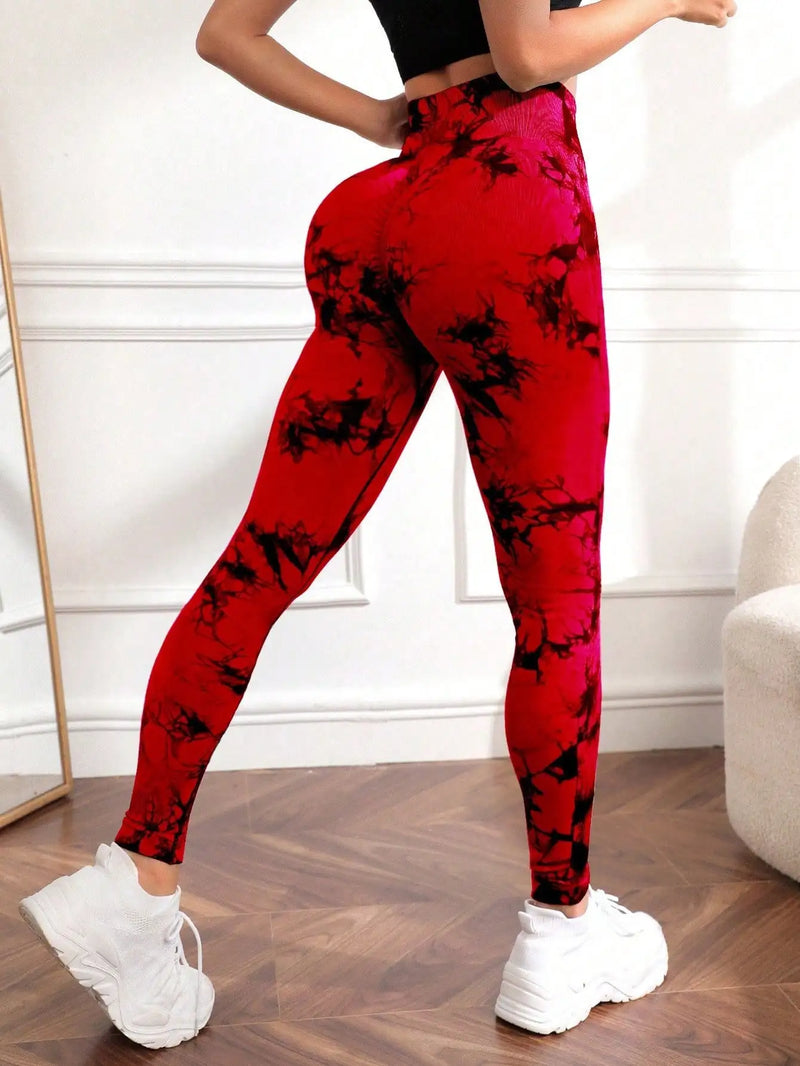 Legging Feminina Tie Dye – Fitness, Yoga, Cintura Alta e Efeito Levanta Bumbum