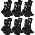 Kit com 6 Pares de Meias Esportivas Antiderrapantes – Unissex