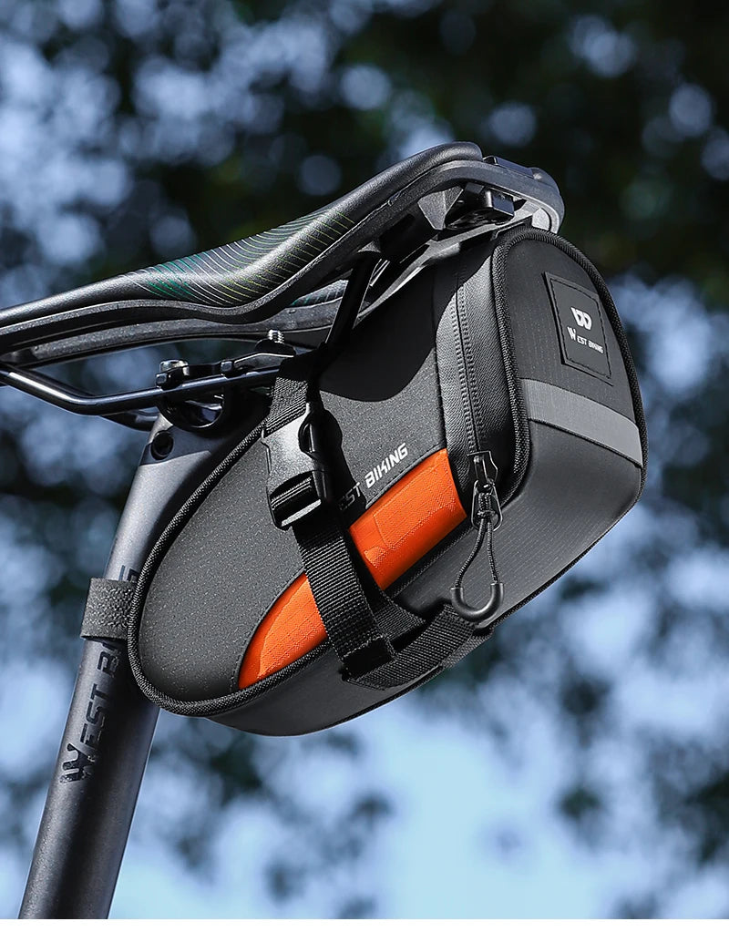 Bolsa de Selim WEST BIKING 1.2L – Leve, Resistente e Pronta para Qualquer Rolê