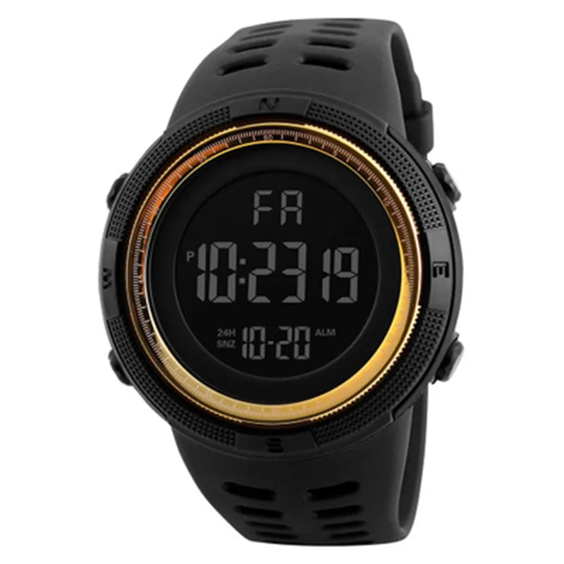 Relógio Esportivo Masculino Digital – Militar, Multifuncional e com Luz de LED