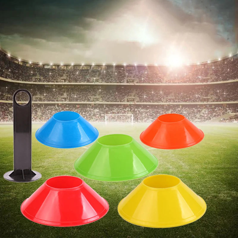 Kit com 10 Cones de Treinamento – Futebol e Agilidade