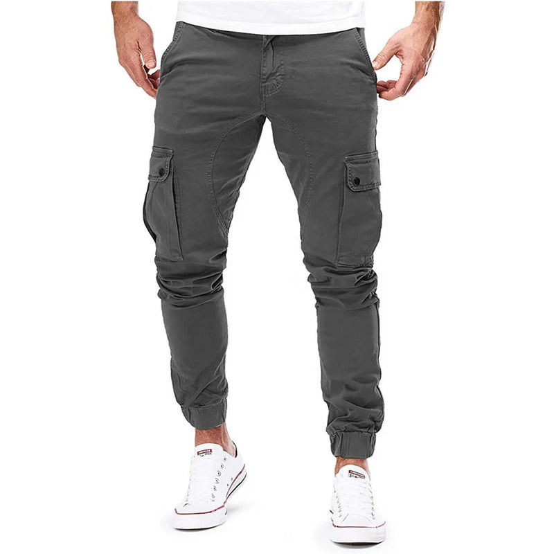 Calças Jogger Masculinas Casuais  | Streetwear com Bolsos Múltiplos