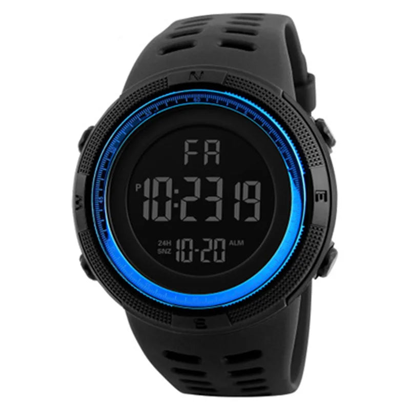 Relógio Esportivo Masculino Digital – Militar, Multifuncional e com Luz de LED