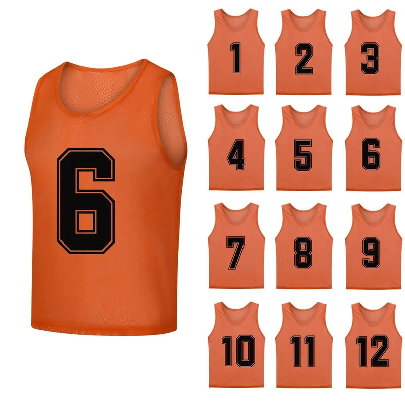 Conjunto com 12 Coletes de Treinamento – Futebol e Esportes em Equipe para Adultos e Jovens