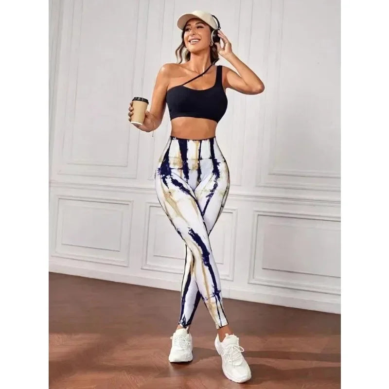 Legging Feminina Seamless Tie Dye com Efeito Levanta Bumbum – Alta Compressão e Estilo!