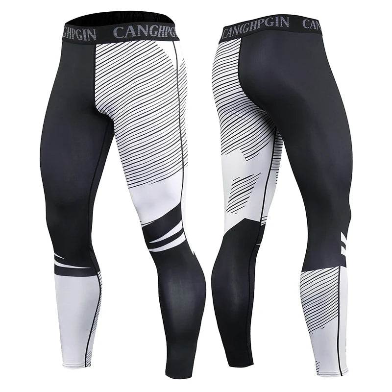 Calça Legging Masculina para Corrida e Treino – Compressão, Secagem Rápida, Fitness, Academia, Jogging e Esportes