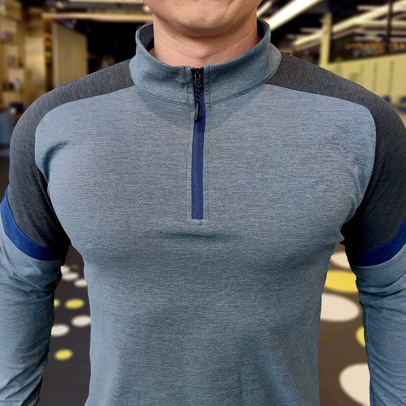 Camiseta Compressão SHEDAO Masculina com Zíper – Conforto Extremo para Alta Performance