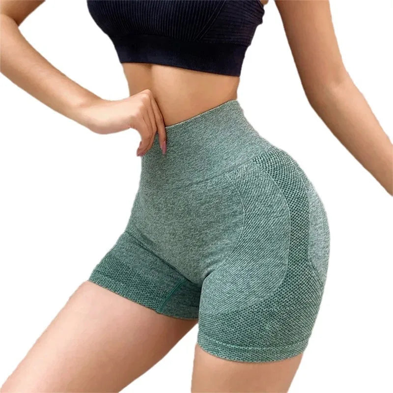 Shorts Feminino de Yoga com Cintura Alta – Levanta Bumbum, Controle de Barriga, Ideal para Academia, Corrida e Esportes Casuais