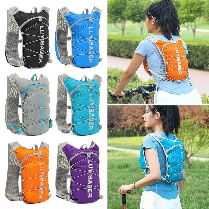 Mochila de Hidratação 2L para Maratona – Respirável, Refletiva e Ultra Leve para Corrida e Ciclismo