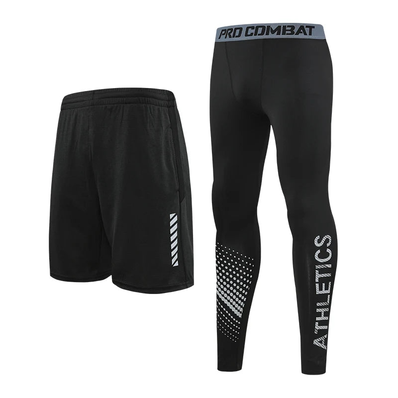 Conjunto Masculino BURUITE – Shorts e Legging de Compressão | Desempenho, Conforto e Estilo em Todos os Treinos