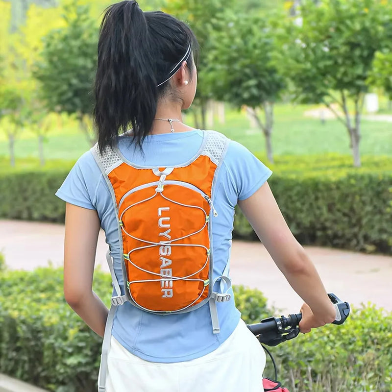 Mochila de Hidratação 2L para Maratona – Respirável, Refletiva e Ultra Leve para Corrida e Ciclismo