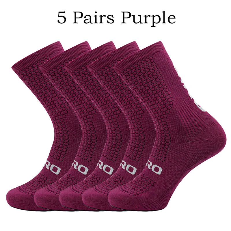 Kit 5 Pares de Meias Masculinas para Ciclismo e Esportes