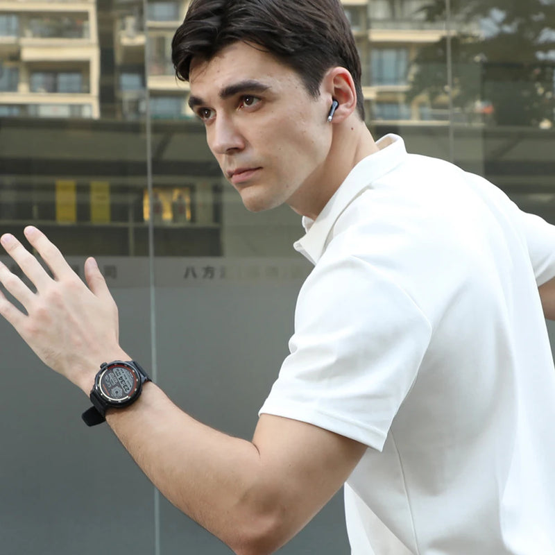 Smartwatch 2 em 1 com Fones de Ouvido – Monitoramento de Saúde e Chamadas Bluetooth