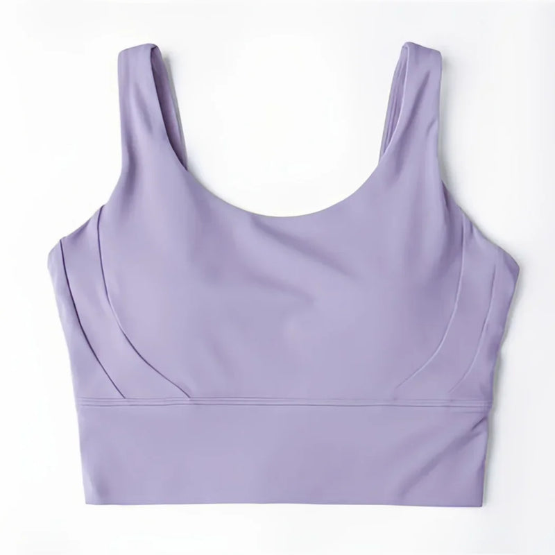 Conjunto de Yoga Seamless Feminino – Top com Sutiã Semi-Fixo e Legging com Bolso, Conforto e Estilo para Seus Treinos