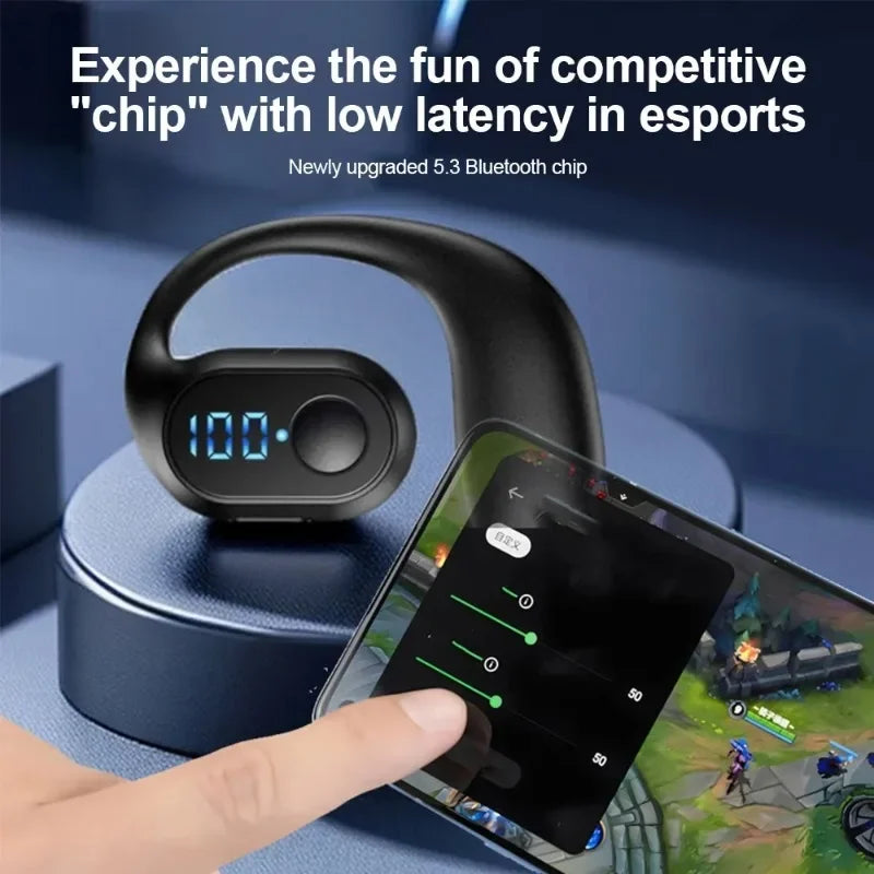 Fone TWS Bluetooth 5.3 com gancho, 'WiFi, para Huawei/Xiaomi.