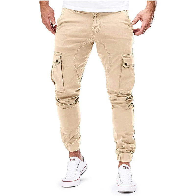 Calças Jogger Masculinas Casuais  | Streetwear com Bolsos Múltiplos