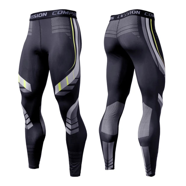 Calça Legging Masculina para Corrida e Treino – Compressão, Secagem Rápida, Fitness, Academia, Jogging e Esportes