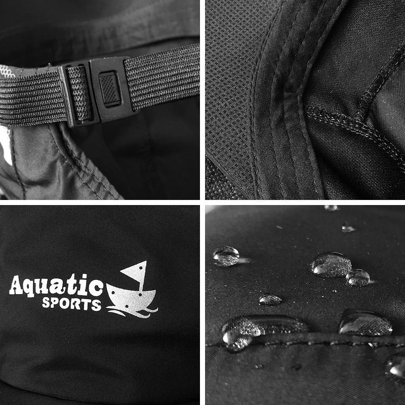 Boné Esportivo Preto à Prova d'Água