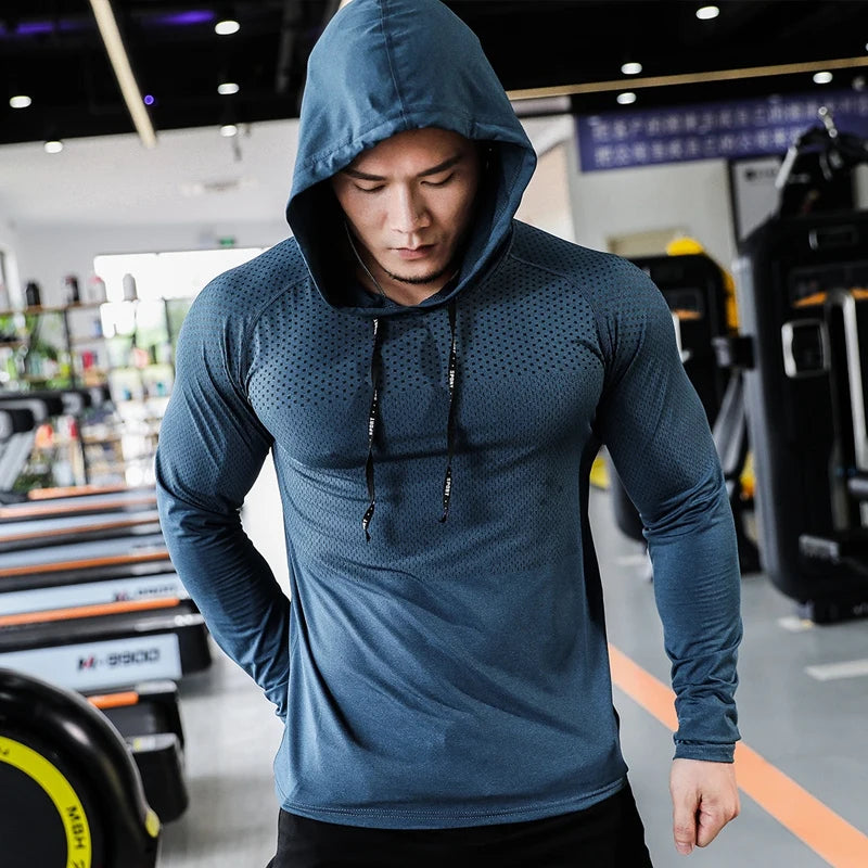 Conjunto Fitness Masculino com Capuz – Blusa e Calça Jogger para Treino e Corrida