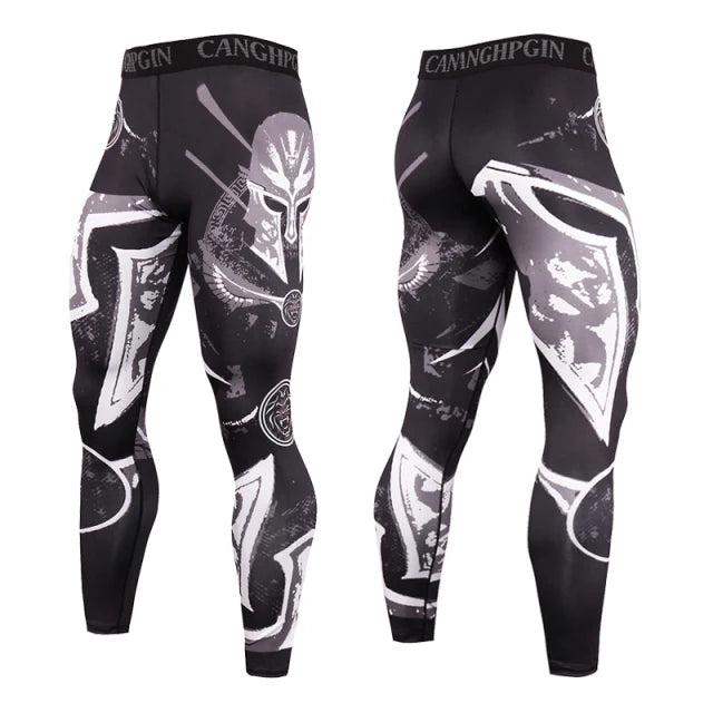 Calça Legging Masculina para Corrida e Treino – Compressão, Secagem Rápida, Fitness, Academia, Jogging e Esportes